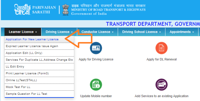 Driving Licence Apply in Telangana